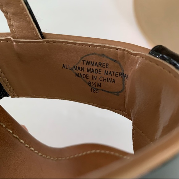 Tommy Hilfiger Womens Maree Black slingback Wedge  Sandals Shoes US 8.5 M - Picture 6 of 9